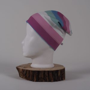 Beanie mit Blockstreifen, Jersey