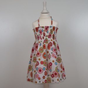 Größe 86/92, Kleid Blumen rot-bunt