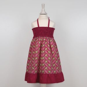 Größe 98/104, Kleid Retroblumen