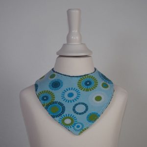 Halstuch Kreise, blau, Jersey mit Frottee blau