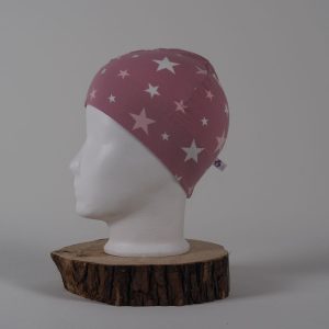 Mütze Sterne, rosa, Jersey