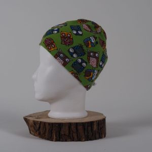 Mütze Eulen, grün, Jersey