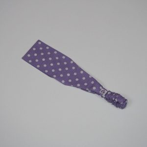 Haarband Baumwolle, Punkte lila