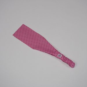 Haarband Baumwolle, Punkte rosa