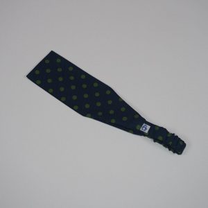 Haarband Baumwolle, Punkte petrol