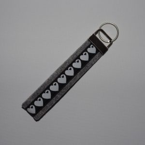 Schlüsselanhänger Herz, weiß