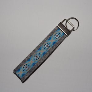 Schlüsselanhänger Muster, blau