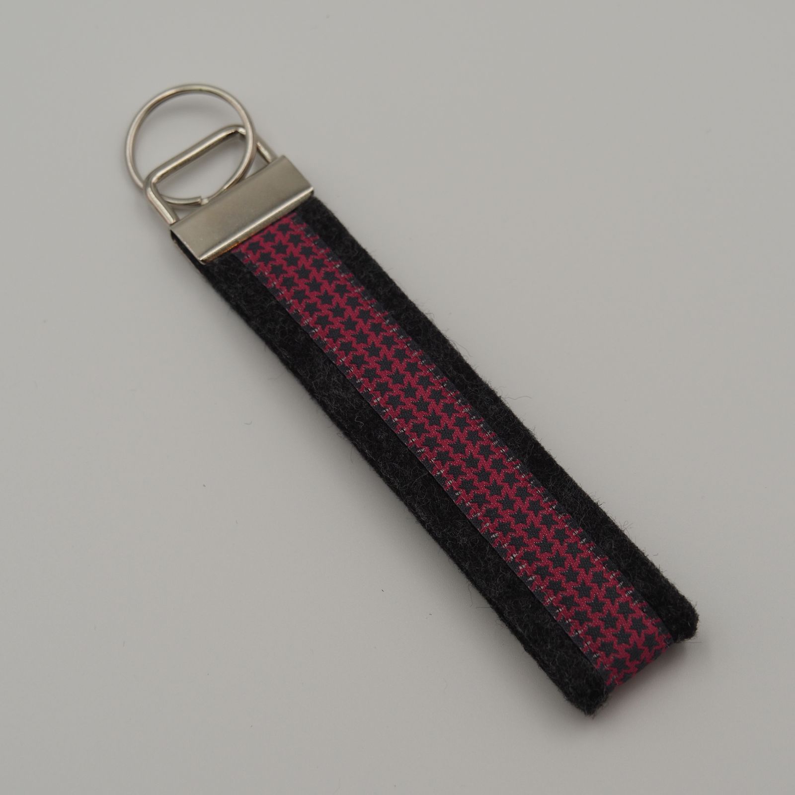 Schlüsselanhänger kleine Sterne pink, anthrazit