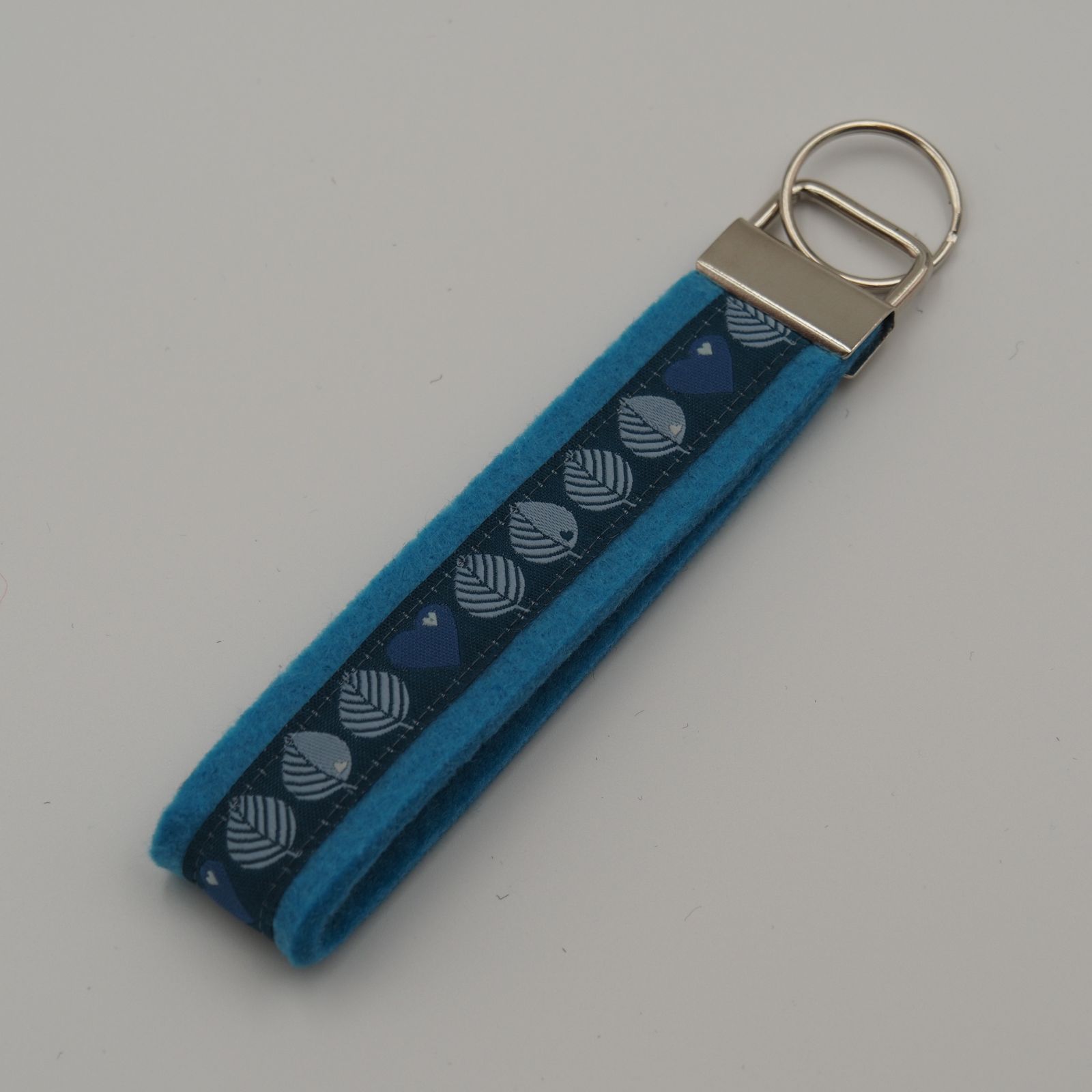 Schlüsselanhänger Herzen blau, türkis