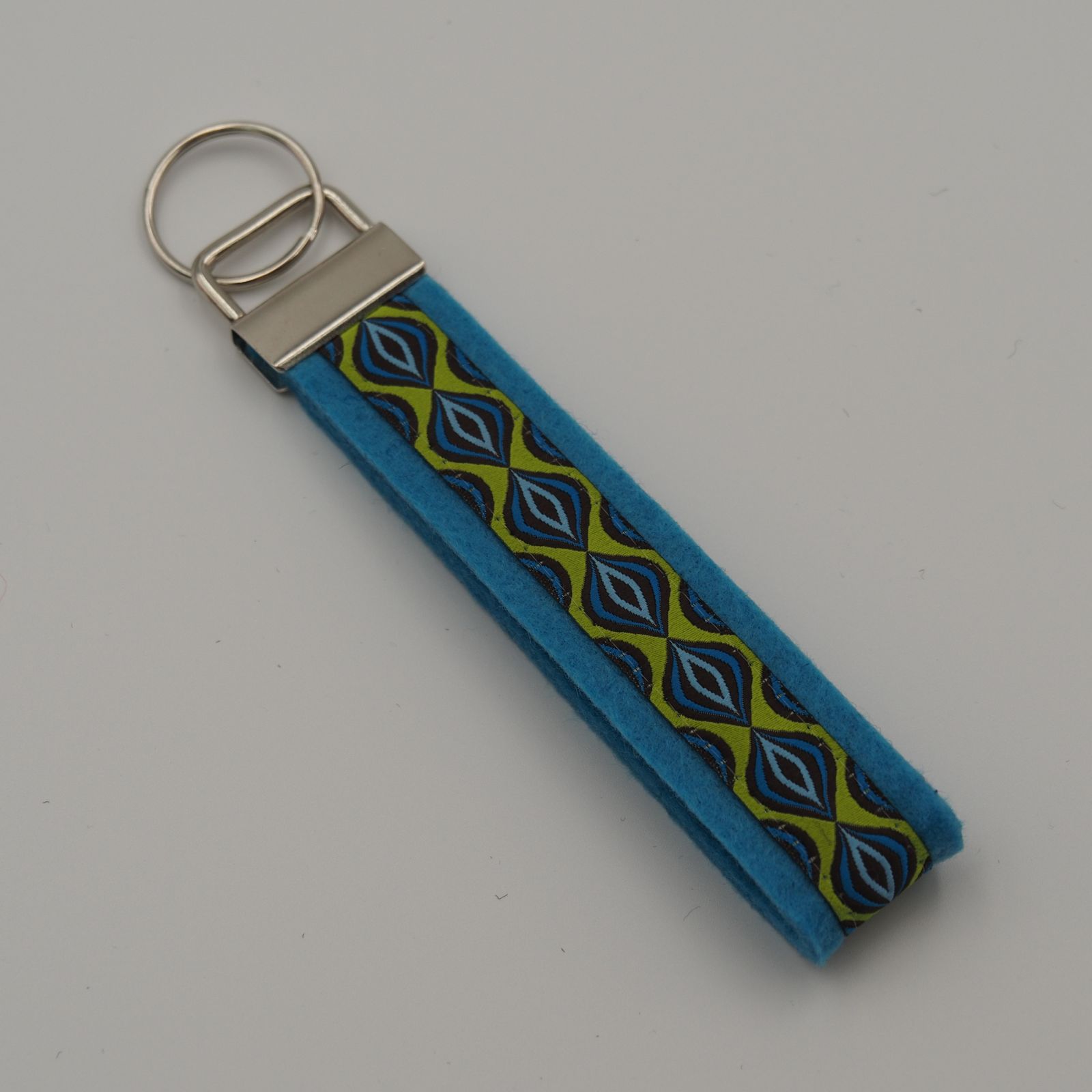 Schlüsselanhänger Muster grün/blau, türkis